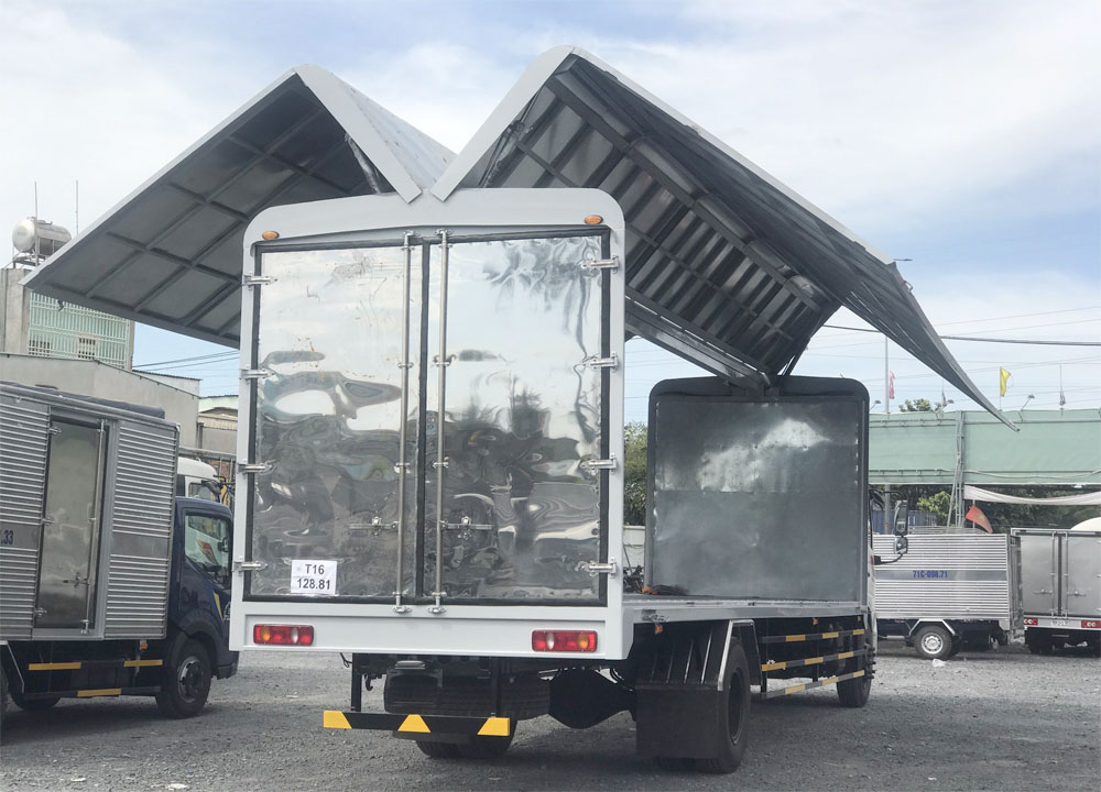 Xe tải Kenbo thùng cánh dơi mở nóc 990kg  Xe bán hàng lưu động giá rẻ Miền  Bắc
